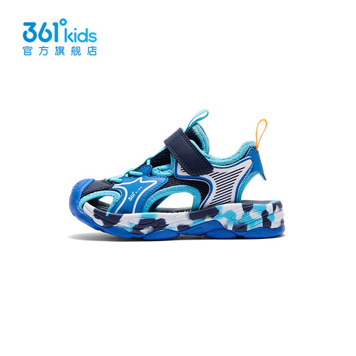 361 Children's Shoes for Boys and Girls Sports and Leisure Beach Sandals 2026 Summer New Children's Beach Sandals Light Blue/Earth Blue/361 Degree White 32