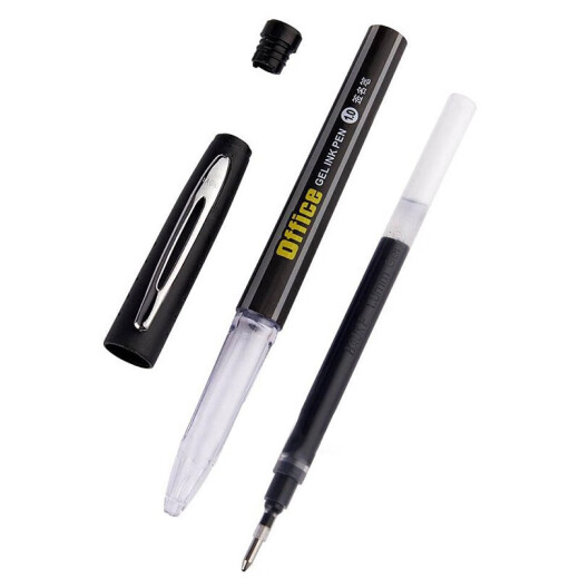 Baoke Neutral Pen 1.0 Comercio de oficinas Comerciales Pen a la cabeza gruesa Stroke de agua Escritura lisa Gran capacidad Calligrafía Firma Firma PC1048 Negro Pen 12 Caja + 12 Negro Regillados