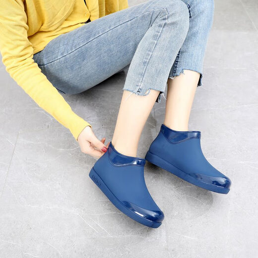 Oxygen Drache Regenschuhe Frauen Kurzrohr Frauen Mode Regenschuhe Frauen Erwachsene koreanische Wasserschuhe Autowaschküche Anti-Slip-Wasserdichte Lila 138 37