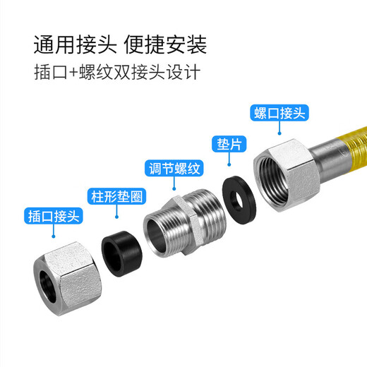 Submarine R50 gas pipe universal joint 304 stainless steel natural gas metal corrugated hose