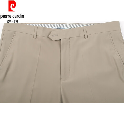 Pier Cardin Sommer Neue lässige dünne Hosen Maulbeer-Seide drapierte europäische Version Mid-T-Tants Hosen mittleren Alters und junge Männer trendige Hosen Burgund 9905# 30 (2,3 Fuß)