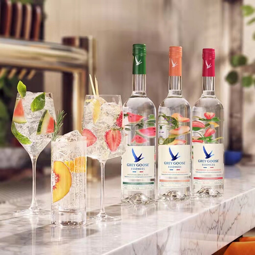Graugans Obstgeschmack 750 ml Wassermelonen Basilikum Aroma 30-Grad Cocktailbasis Wein Fremdwein