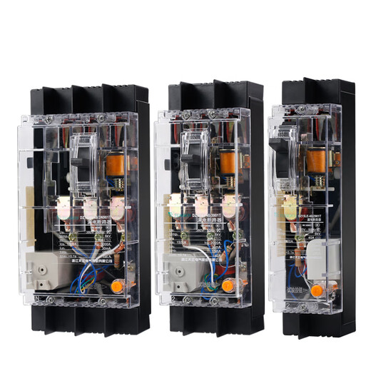 Tianzheng Elektrischer Fehlerstromschutzschalter mit transparentem Kunststoffgehäuse, dreiphasiger vieradriger 380-V-Luftschalter mit Leckageschutz DZ 2901T (2P) 25A