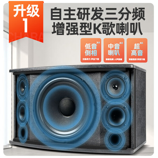 山水（SANSUI）家庭ktv音响套装 家庭影院ktv音响 点歌机一体机 家用功放 大功率卡拉ok音响套装 10吋音响+22吋3T点歌机+大功放+木架