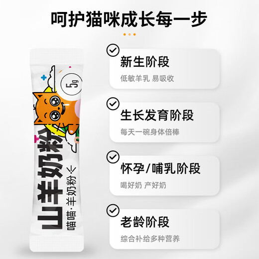 MEWMEW Cat Goat Milk Powder Kitten Milk Powder 0-4 Months Goat Milk Powder Newborn Cat Kitten Goat Milk Powder Cat Special Goat Milk Powder Pure Natural Goat Milk Powder 80g