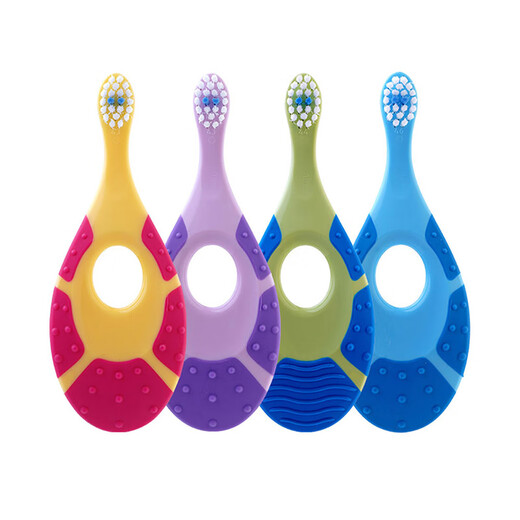 Jordan infant and toddler baby toothbrushes with soft bristles, 0-1-3 years old and below, type B, 2 pieces