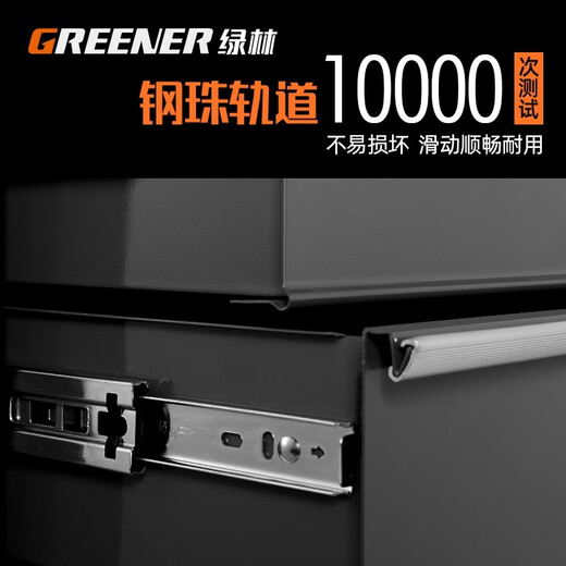 Green Forest Auto Repair Tool Cart Multifunctional Repair Toolbox Mobile Tool Cabinet DA-25 Five Draw Tool Cart Green and Black Model