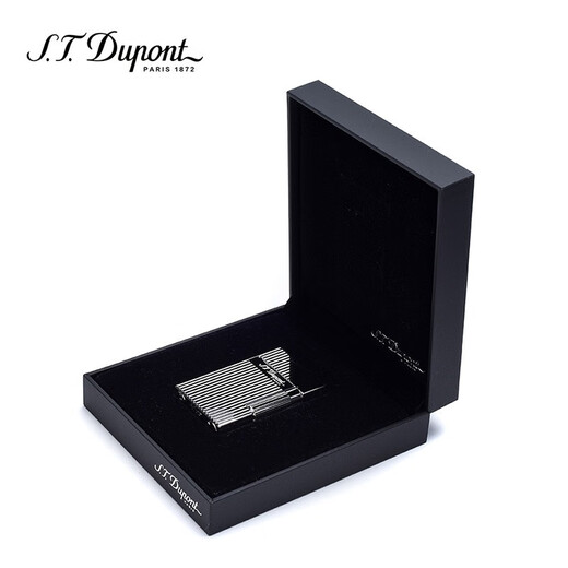 
S.TDUPONT French Dupeng Ligne 2 Lotus Series Classic Authentic Durable Dupeng Lighter 16817 Vertical Striped Silver, 1 pc