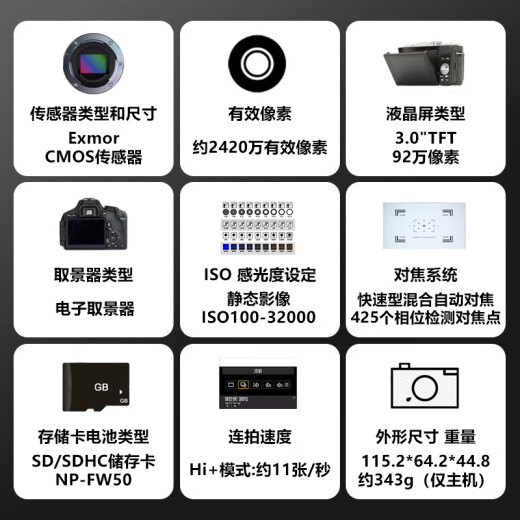 索尼（SONY）【至高24期免息】ZV-E10 zv-e10l 微单数码相机 volg视频美颜相机 ZV-E10L 16-50 黑色套机 含手柄 套餐五 直播套餐+699电池礼包