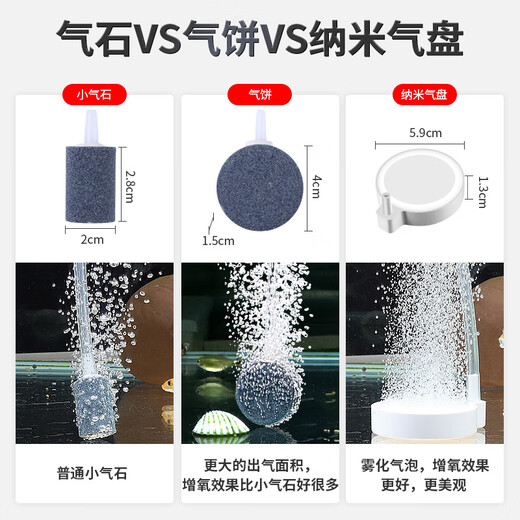 Songbao (sobo) fish tank oxygen pump, fish aerator, oxygen pump, household small oxygen generator, oxygen generator, fish oxygenator, bass, upgraded and quieter, adjustable air volume, double hole 3.5W + air stone package