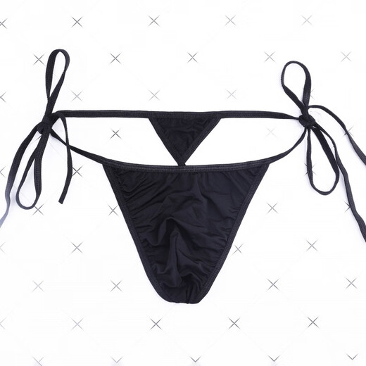 
Sexy men's underwear straps soft ice silk thong transparent U revealing hips low waist sex T-trousers fat and thin wearable sex underwear blue straps (not limited to waist)