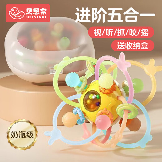 Bethney Manhattan hand ball toy teether baby oral period 0-3-6 months can chew food-grade gripping training