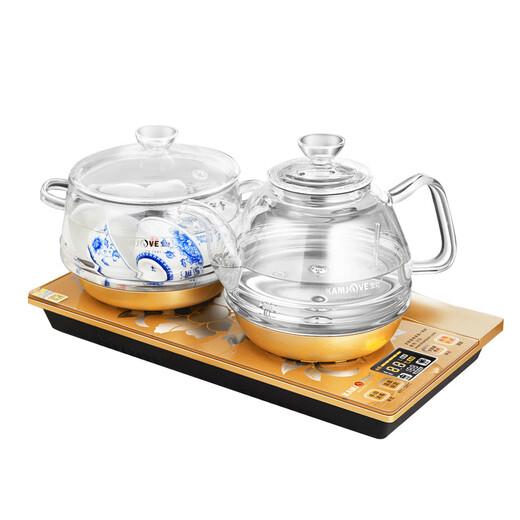 KAMJOVE H9 bottom automatic water supply electric kettle kettle teapot glass electric tea stove kettle tea table tea set H9 (20*37cm) 800ml