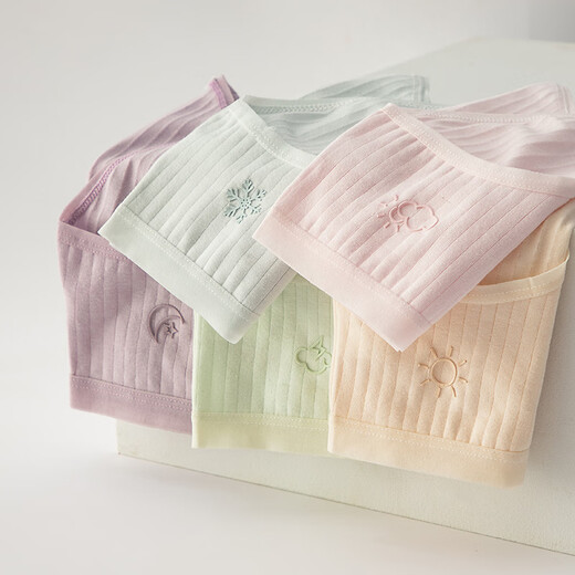 Kailehu girls' underwear development period pure cotton briefs for girls over 12 years old, medium-sized children's shorts for 13-year-old girls, children's five-piece combination L (80-105 Jin Jin equals 0.5 kg)