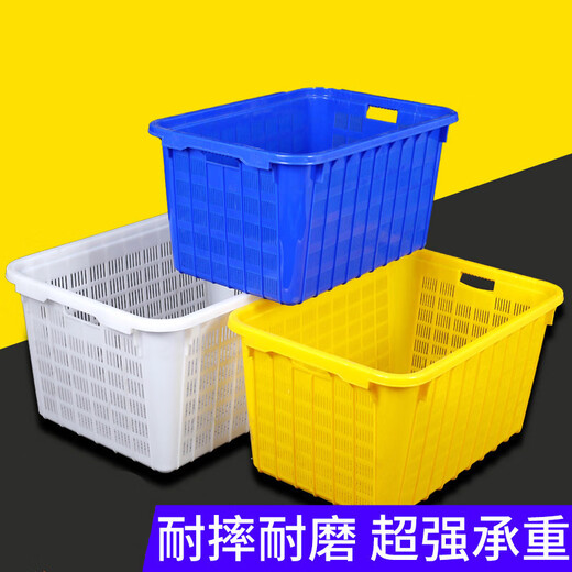 Wujiang New Plastic Turnover Panier de rotation en plastique Panier épaissis rectangulaire Panier de fruits et de légumes Rectangulaires Panier aquatique Grand charon