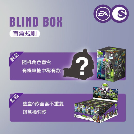 Dexin Toys 2024 Nouvelle plante d'animation de mode Vs. Zombie Toys Blind Box Set Set Assemblé Toys Boy Gift Giant Zombie Blind Box Random 6 Modèles