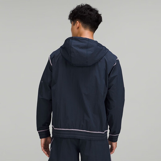Lululemon丨Oversized-Fit Men's Hooded Jacket LM3DYSA Navy Blue/Grey Rose XXS