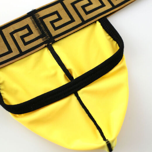 Pleasing men's large bag underwear without straps, cremaster shaping, sexy and comfortable, sexy thong GA S2.2 feet-2.4 feet, black