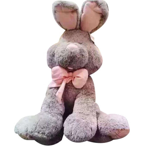 Ai LE RABBIT AMERICAN RABBIT DULL DUSS AUSSERHALTE LIGE DULL PLUSH TOY HANINGBITGEBUTSTEISSBUCHTE GEBITGE FREE EHREA UND GRIPHER HILFE GRAY AMERIKANISCHE RANDELPUSS 1,5 Meter Geschenk für Göttin