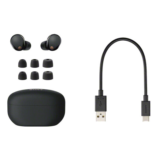 Sony (Sony) WF-1000XM5 True Wireless Bluetooth Bluetooth Améliez des écouteurs Nouveau génération Nours Baring Beans Smart Ai Bluetooth 5.3 Cadeau de Saint-Valentin chinois noir