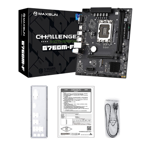 
Mingxuan (MAXSUN) MS-Challenger B760M-F PC gaming motherboard supports CPU 12400/12400F (Intel B760/LGA 1700)