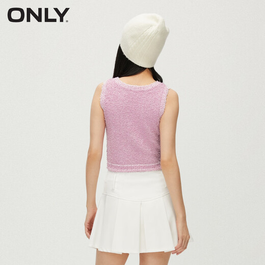 ONLY夏季气质百搭修身刺绣短款吊带针织衫女|12343H003 C32 薰衣草粉色PINK LAVENDER XS 155/76A