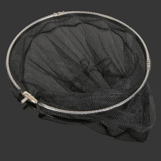Homas folding stainless steel fishing net head fishing net head folding fish net bag fishing gear net fishing net accessories black dense eye 40cm foldable