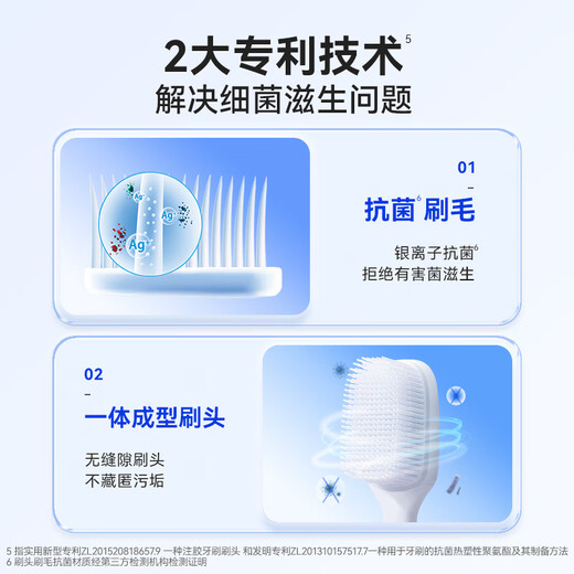 Namei Nano-anti-bacterial soft glue toothbrush Gentle teeth and sensitive gums, delicate fine hair 2 packs