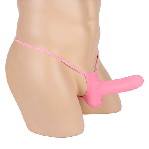 Men's sexy underwear ultra-thin transparent ice ribbon set thong men's T-pants men's see-through sexy underwear black one size fits all opening