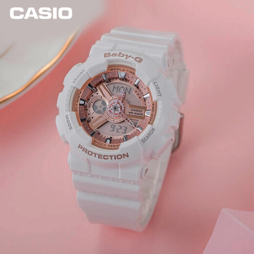 CASIO watch BABY-G women's shockproof and waterproof dual display sports watch student watch BA-110-7A1