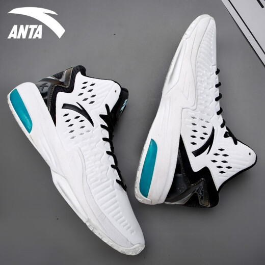 Anta Thompson KT3 Basketball Shoes Men's Sports Autumn and Winter Warm Breathable Air Cushion Wear-Resistant Team Competition Actual Boots-9 Anta White/Black (Store Manager Recommended) 42