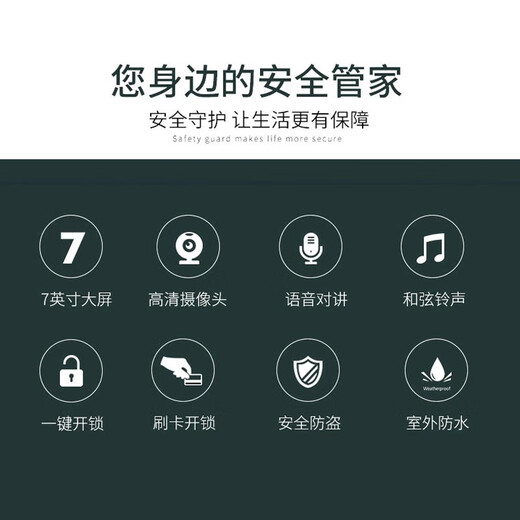 禾太电器 禾太Hetai 7英寸数字IP网络智能可视对讲门铃红外夜视IC刷卡RJ45网线局域 7英寸数字IP一拖一