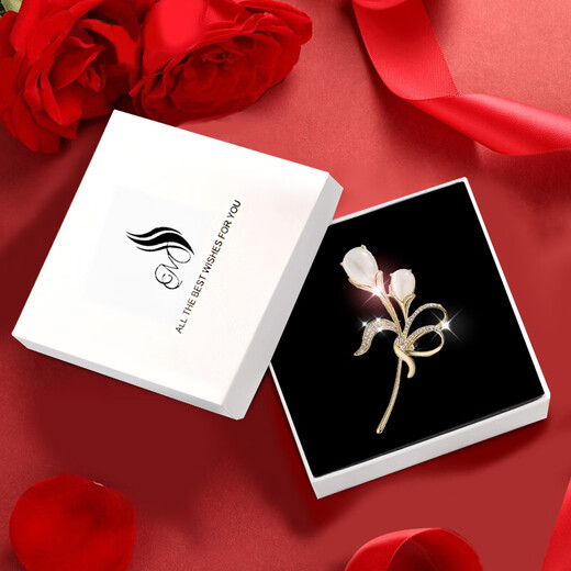 SENDME Calla Lily Brooch Women's Corsage Pin Casual Blazer Birthday Gift for Girlfriend Tulip Flower Brooch