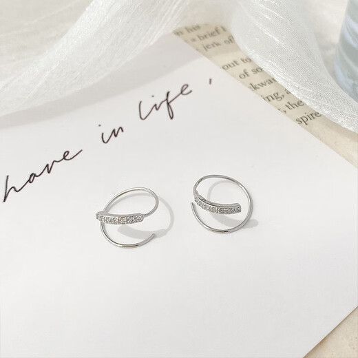 MOLC all-over 925 silver earrings niche design earrings 2025 new handsome men's trendy personality men's earrings men's geometric earrings E0723 silver