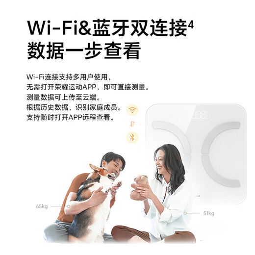 Ehrenkörper Fettskala 3 Intelligente Gewichtsgröße menschlicher Körperfetterkennung Gesundheit Gewichtsverlust Spezielle Präzision Haushaltselektronik namens Bluetooth WiFi Dual Connection 24 Human Body Indicators Ehren Körperfett Skala 3 (weiß)