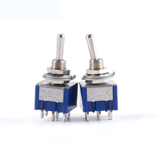 Blue toggle switch 6mm toggle switch MTS-102/103/202/203 single pole/double pole blue MTS-102 (2 pieces)