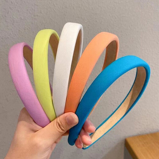 Jiuweiya candy-colored hair hoop Internet celebrity new solid color hair press headband women's face wash hairpin versatile out-and-out hair binding jewelry FG23# royal blue