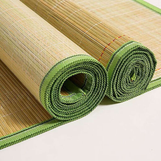 Autumn silk summer single-person green cool mat dormitory mat original color bamboo mat width 85 cm * length 180 cm QZB24