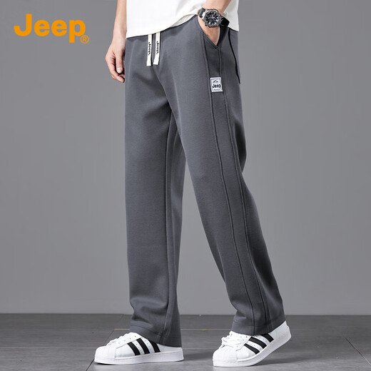 JEEP2025春夏新款男士休闲裤男宽松直筒运动阔腿卫裤男百搭长裤子男裤
