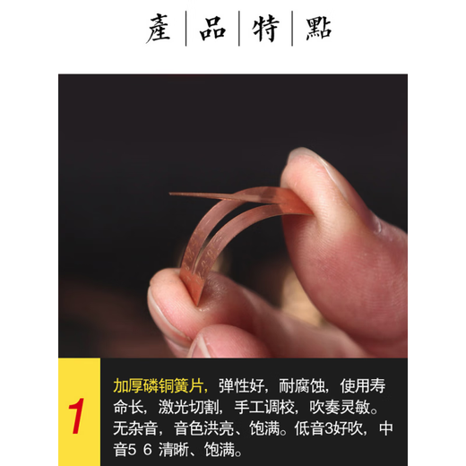 玄鹤 巴乌乐器竖吹成人演奏G调F调小学生初学入门大音量单管乐器 G调 +包+指法表