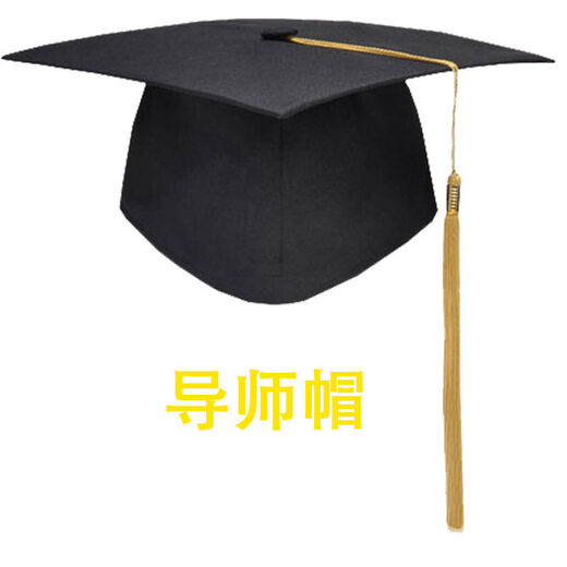 雷事兴定制毕业典礼十八岁成人礼帽可印制LOGO礼帽学士帽博士导师校长帽 硕士帽