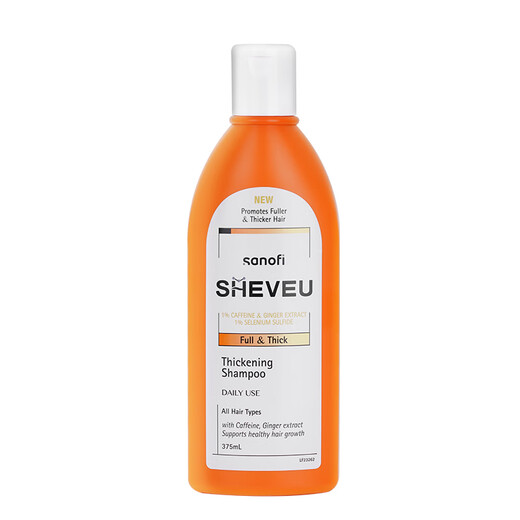 SHEVEU赛逸二硫化硒生姜咖啡因无硅油去屑止痒控油防脱洗发水露橙375ml