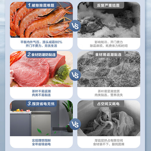 Haier 142L single temperature small freezer household OCC small refrigerator small freezer large capacity - 30 degrees deep cooling quick freezing fresh-keeping home appliance BC/BD-142GHCD