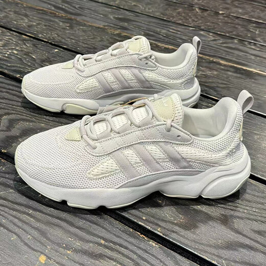 阿迪达斯 （adidas）三叶草男鞋女鞋夏季运动鞋网面透气跑步鞋复古老爹鞋休闲鞋JQ3927 JS3026/浅灰色 40