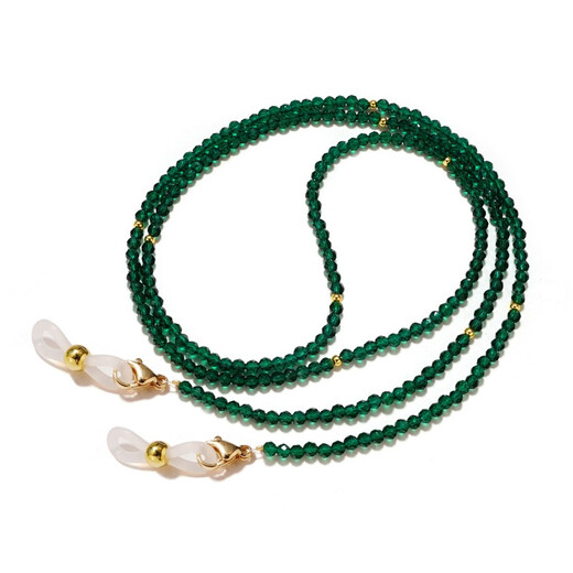 Cadena de gafas chuanjiutianas Cadena de mujeres hechas a mano Gafas de sol en la cadena del cuello Gafas Gases de cuello auriculares Cadena de cuerda anti-Lost Emerald