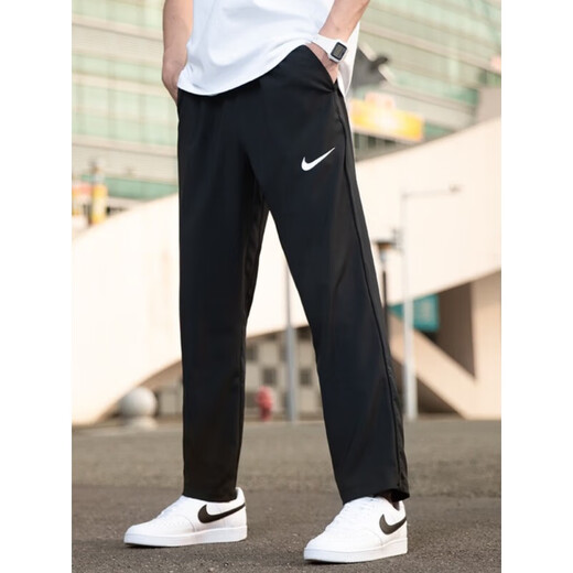 耐克（NIKE）裤子男裤春季跑步休闲梭织裤长裤宽松直筒裤速干运动裤男 DM6627-010 速干梭织 直筒裤 XL