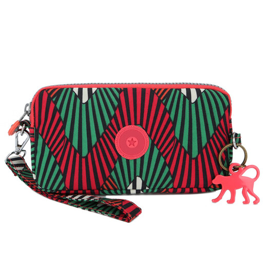 Kipling2024 Frühlings- und Sommer Neue Frauenbeutel, modische leichte Nylon -Tuch, kleine Brieftasche, Kupplung, Kartenbeutel, Tarnblume