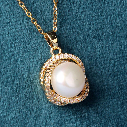 An Feng Zhenghe Jewelry Freshwater Pearl Necklace White Steamed Bun Bead Pearl Necklace Only Model Slightly Flawed 01