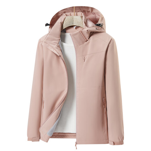 Burlemon Outdoor Travel Jacket Single-Layer-Männer und Frauen Windbreaker Windbreaker plus Samt Herbst- und Winterjacke Bergsteigerin Sportswear 9930a-2 Camouflage Orchid-Men M