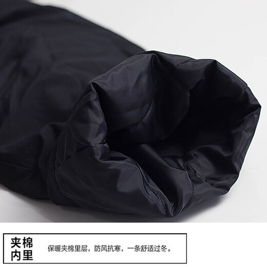 Li Ning Sports Pants Autumn and Winter Pants Men's Padded Pants Thickened New Straight Leg Loose Trousers Outdoor Windproof Warm Thickened Pants New Basic Black (Padding-Thickened) 2XL 185